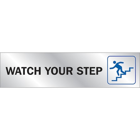 Hy-Ko Watch Your Step Sign 2" x 8", 10PK B00040